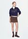 Blue half‑zip cotton‑blend sweatshirt with front lettering, regular fit_0