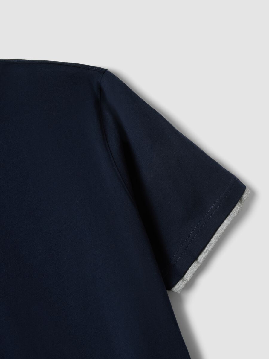 Pigiama blu in puro cotone mercerizzato_5