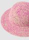 Girl's multicolour pure paper fabric hat, regular fit_1