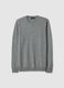Grey crew neck pullover in pure cashmere, regular fit_4
