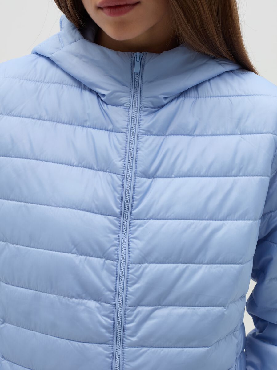 Ultralight short down jacket with hood and zip_3