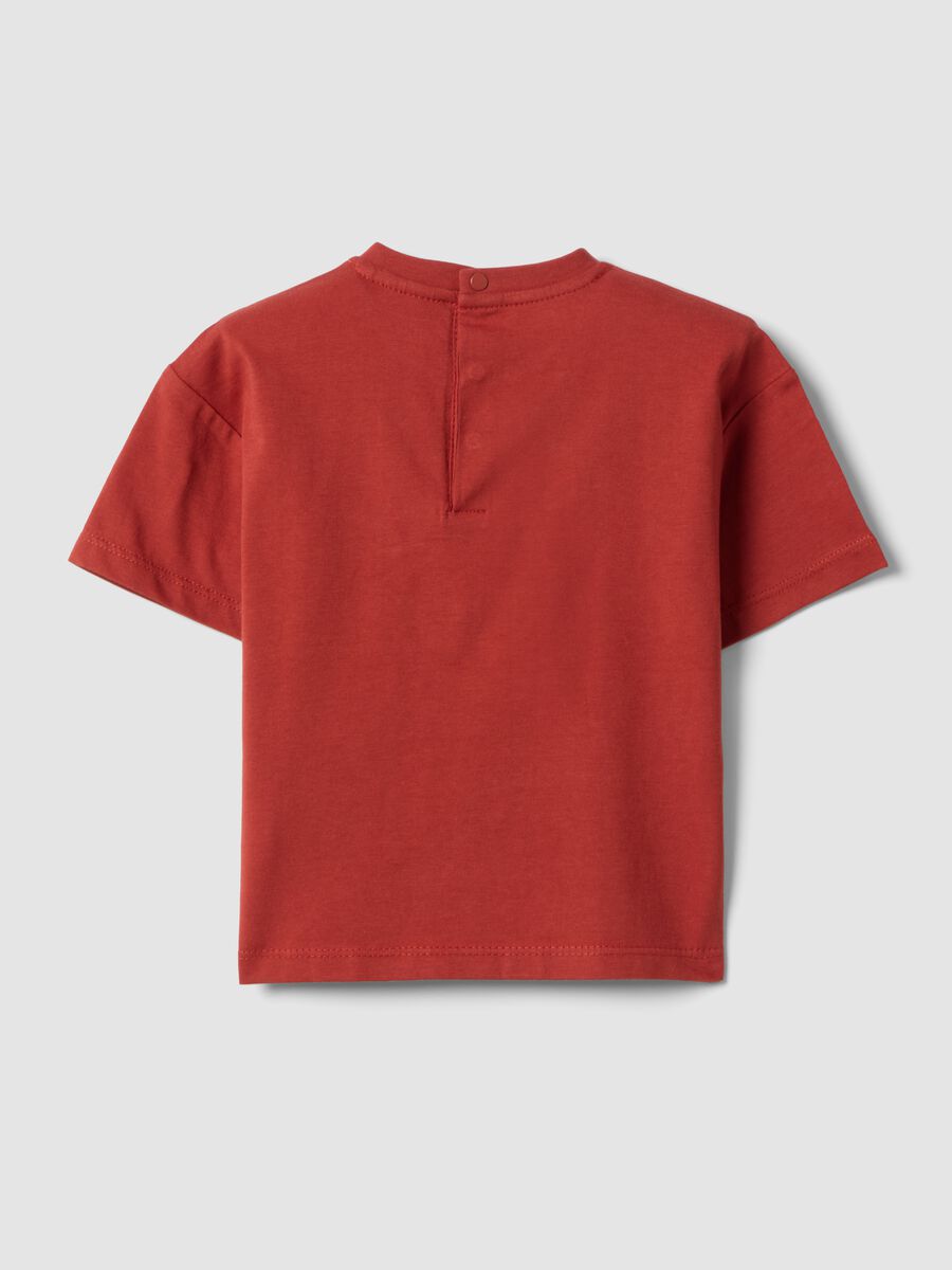 Red short-sleeve pure cotton T-shirt_1