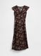 Brown pure viscose dress with floral print_6
