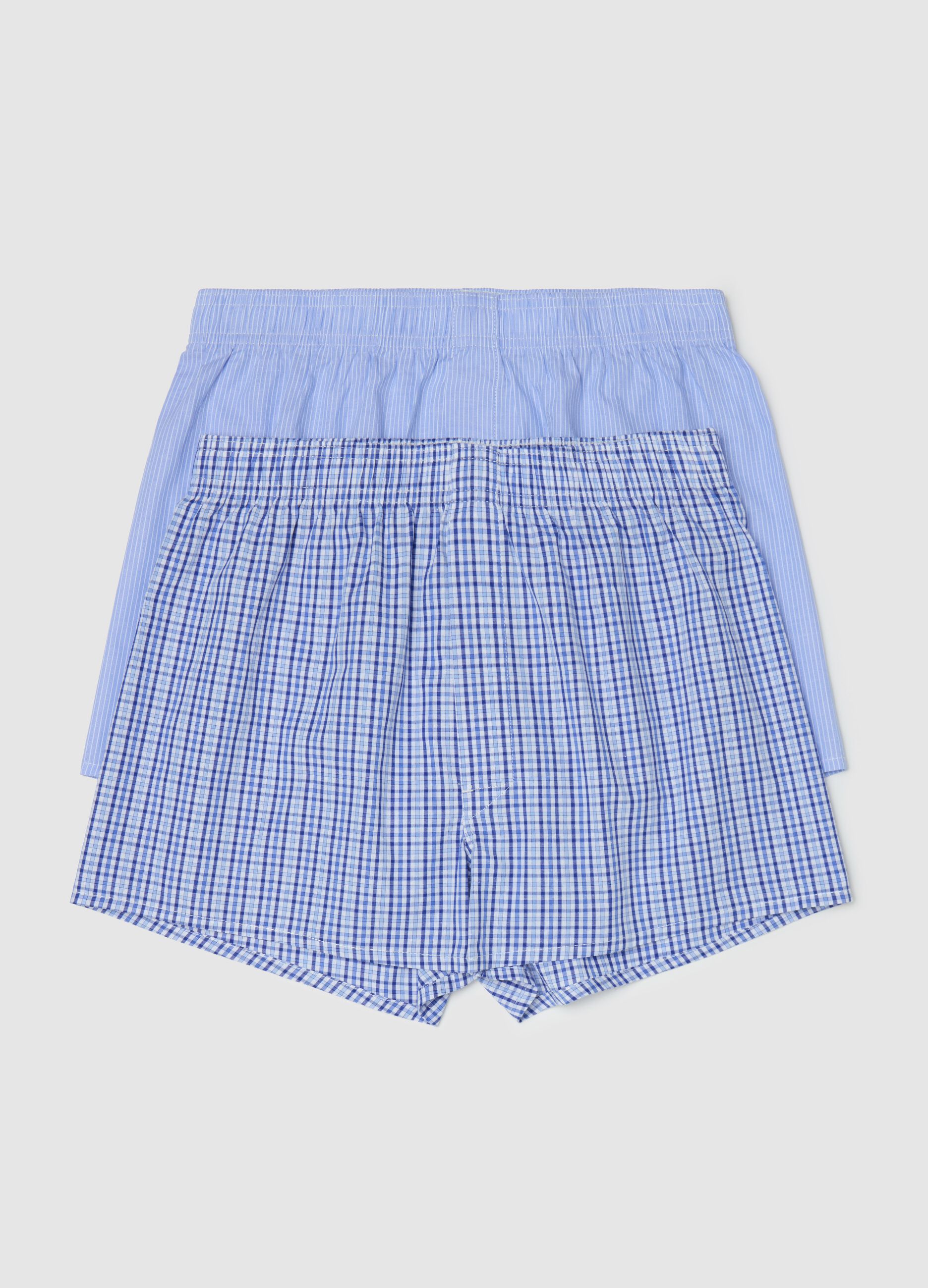 Bipack boxer in tela di cotone