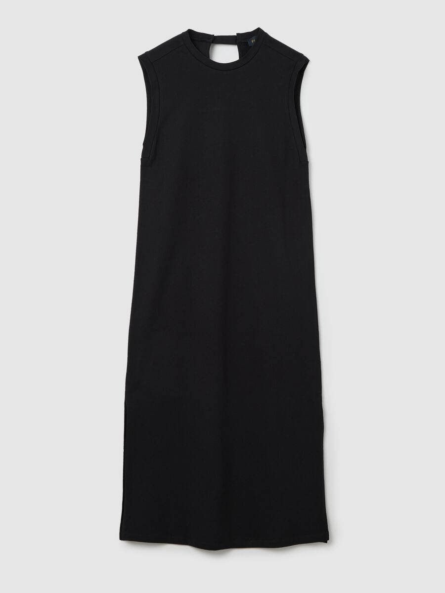 Black Cotton Long Dress_4
