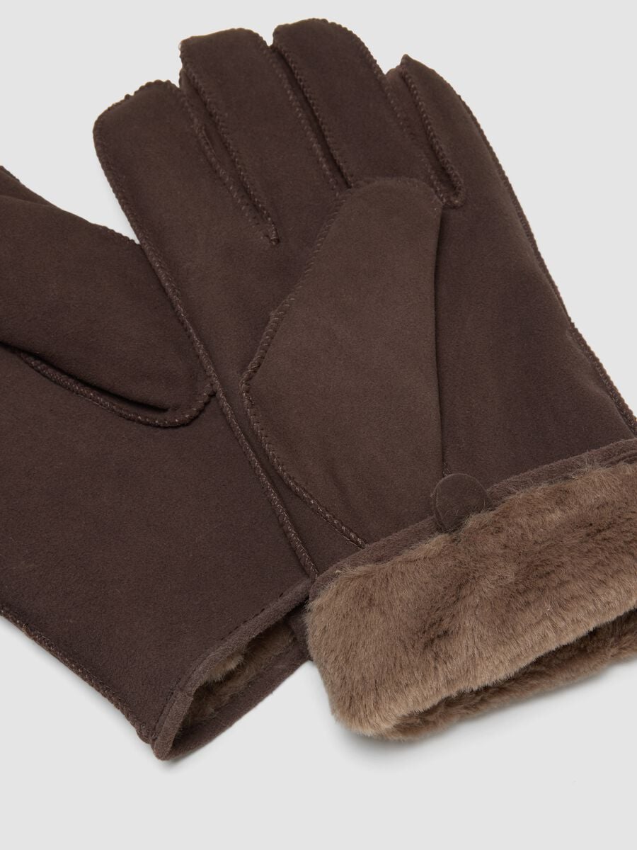 Brown gloves in pure leather_2
