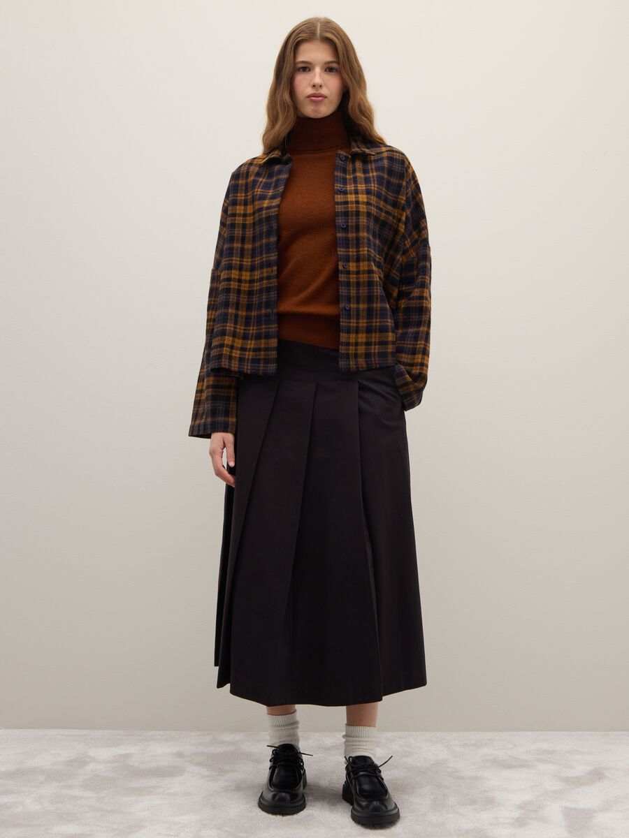 Multicolour pure cotton plaid regular fit shirt_2