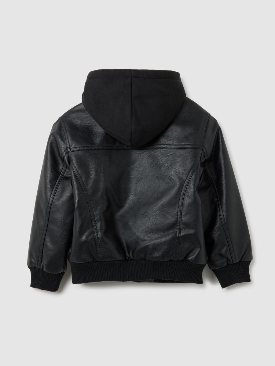 Children's black bomber jacket regular fit_1