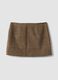Brown wool-blend check mini skirt_6