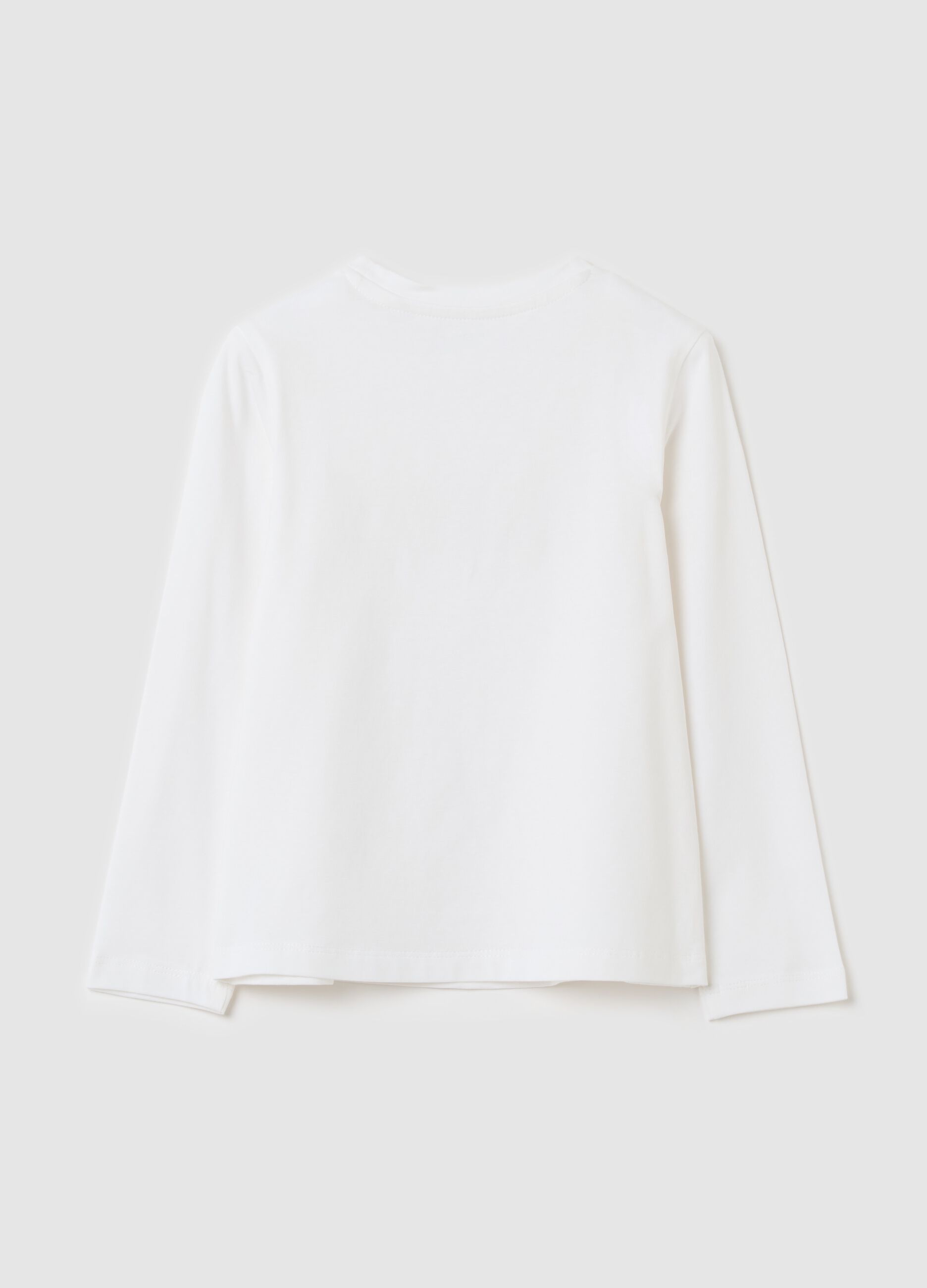 T-shirt maniche lunghe con applicazione farfalla