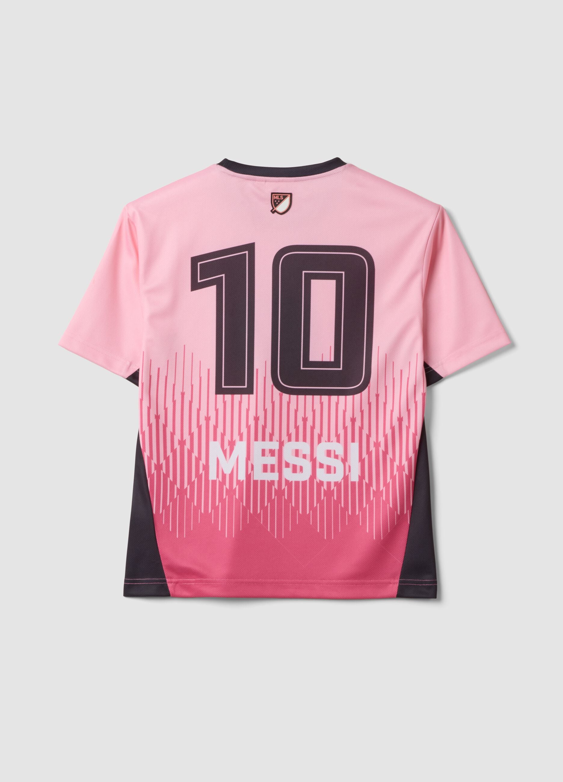 Pink short-sleeved T-shirt with graphic print, regular fit