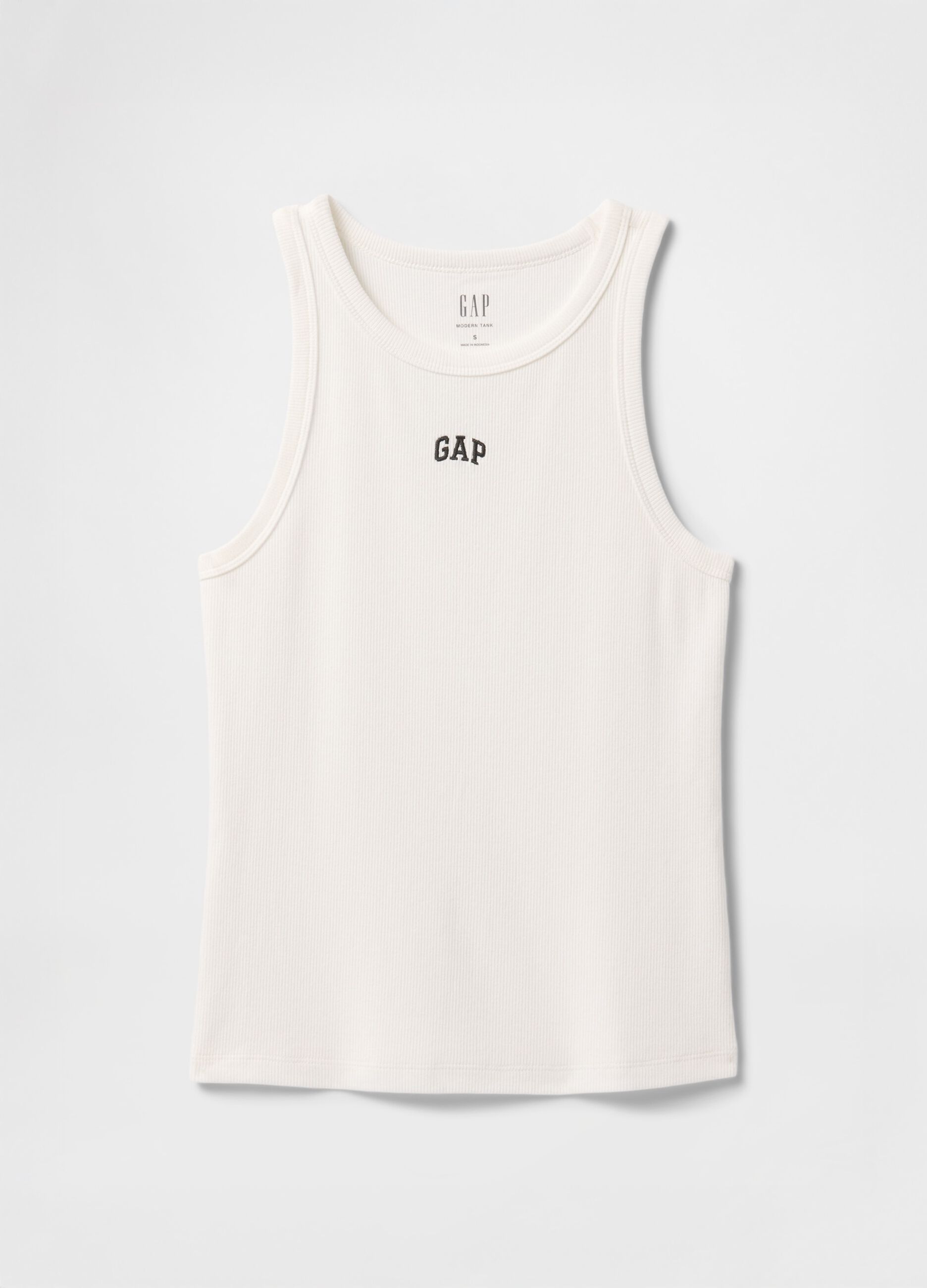 White tank top in stretch fabric