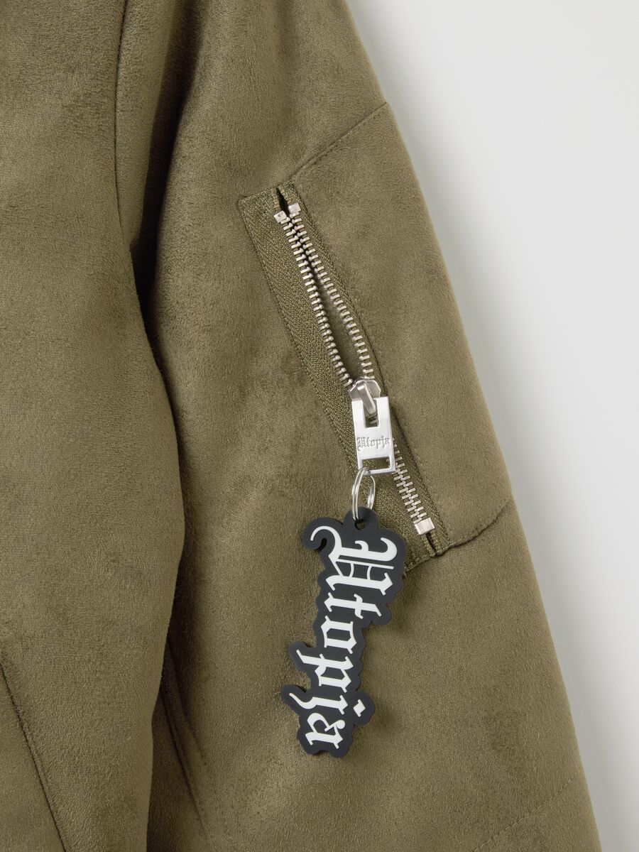 Suede Bomber Jacket Military Green_7
