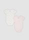2-pack of pink and white organic cotton short-sleeve bodysuits for baby girls_0