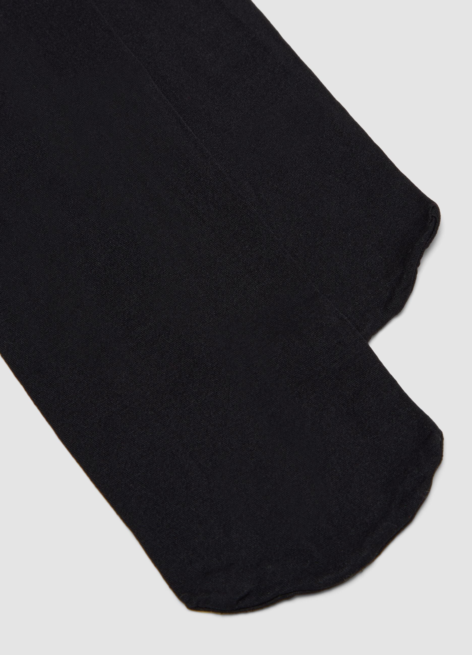 2-pack of black and red stretchy knee-high socks
