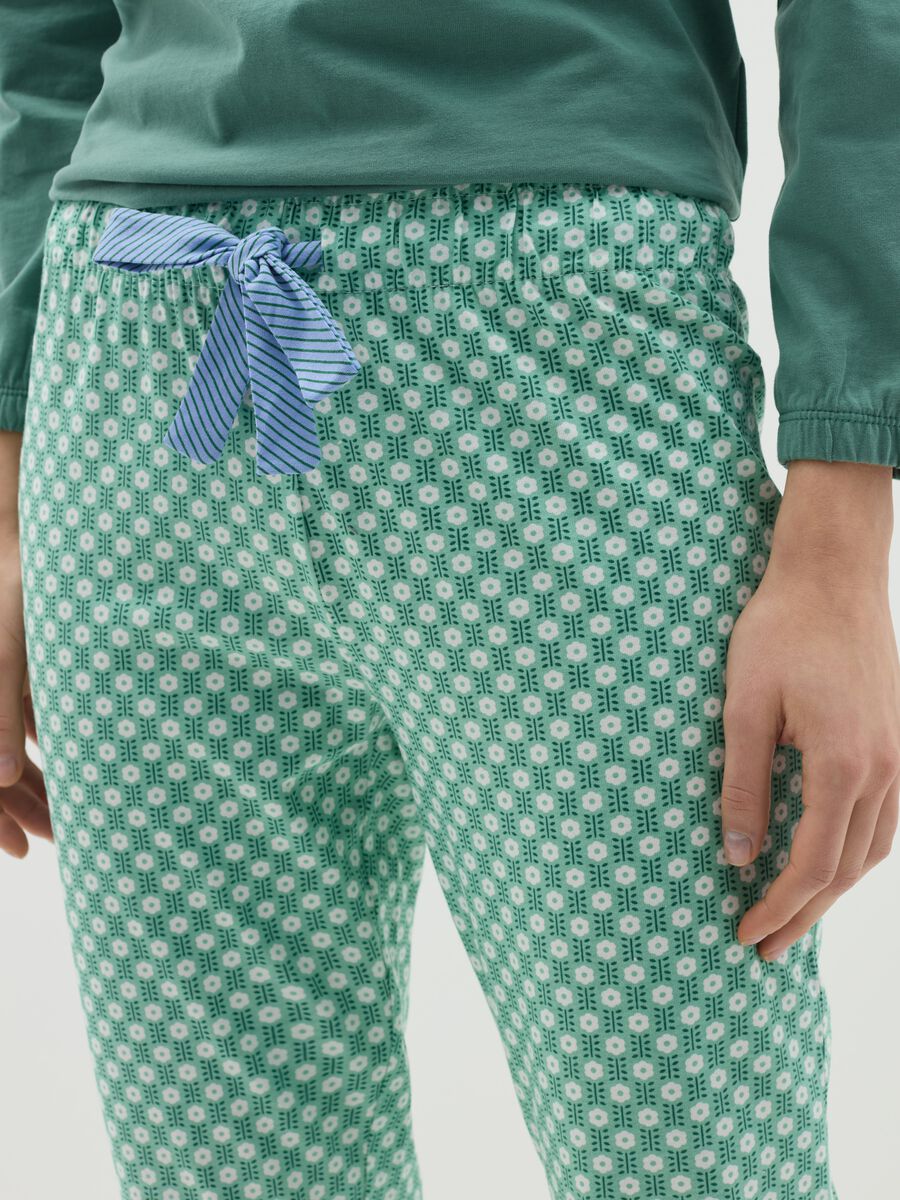 Pyjama trousers with small flowers_3