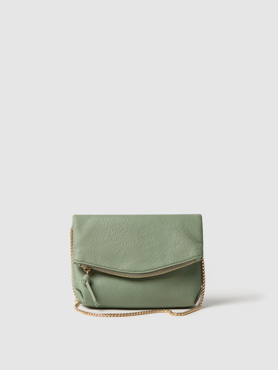 Metallic-effect bag with shoulder strap_0