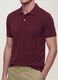 Red pure cotton piqu&eacute; polo shirt with classic collar, regular fit_1