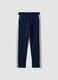 Blue pure cotton joggers with side stripes for boys_3