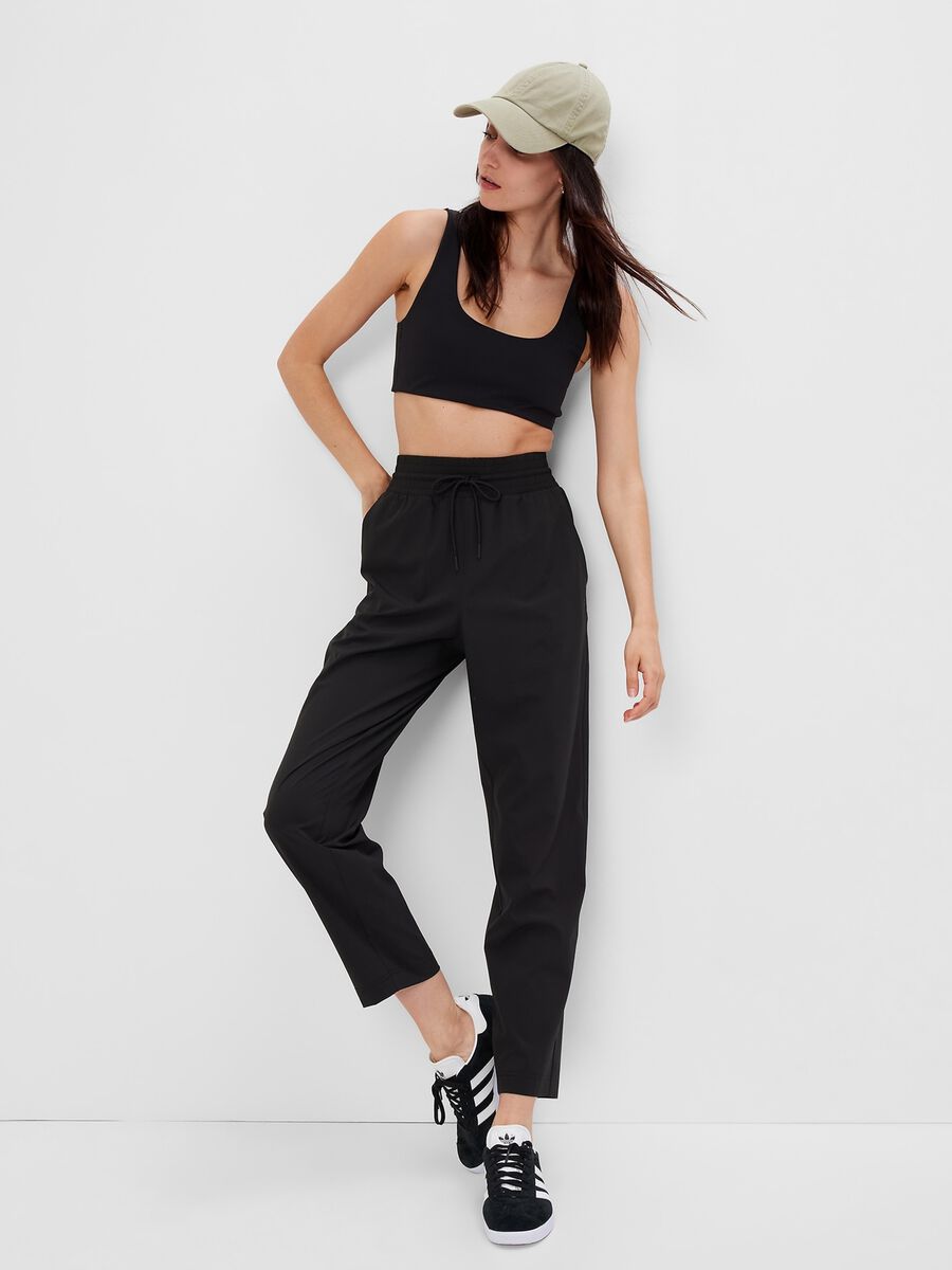 High-rise joggers with drawstring_0
