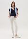 Solid colour T-shirt with V neck_0