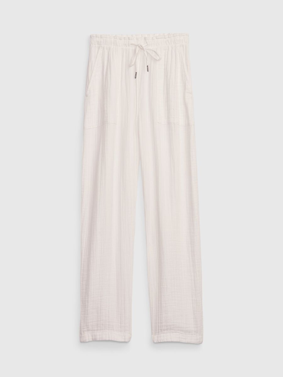 Straight-fit trousers in cotton gauze_4