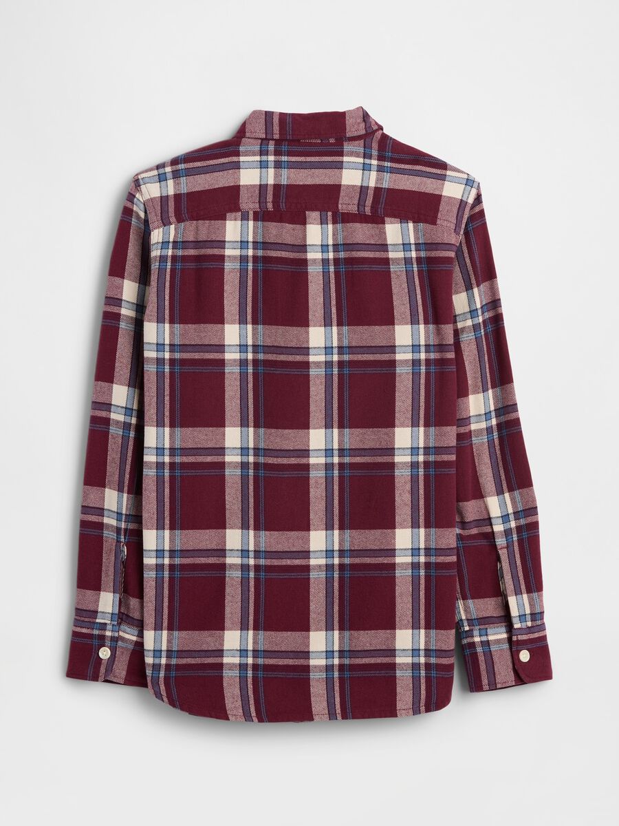 Camicia a quadri rossa in cotone_1