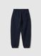 Children's regular fit blue jogger trousers in pure cotton_1