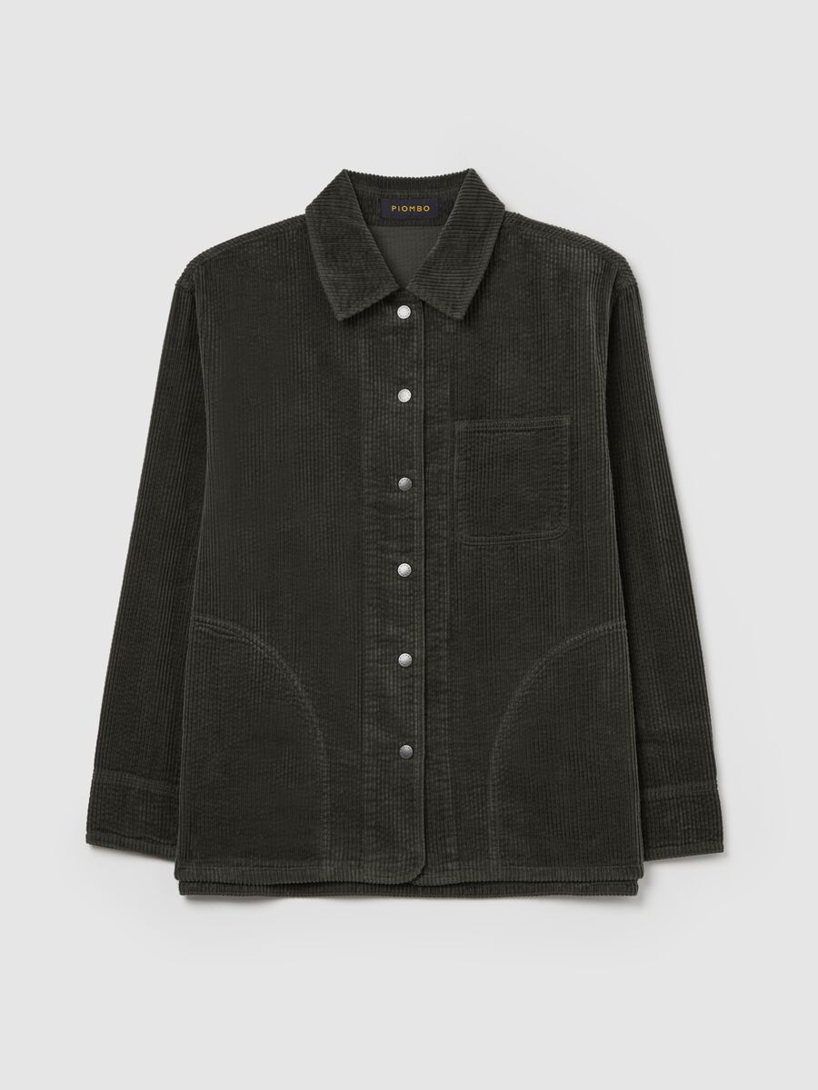 Corduroy shacket with pocket_4
