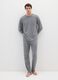 Grey cotton long-sleeve pyjamas_0