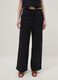 Black linen-viscose blend straight-fit trousers_1