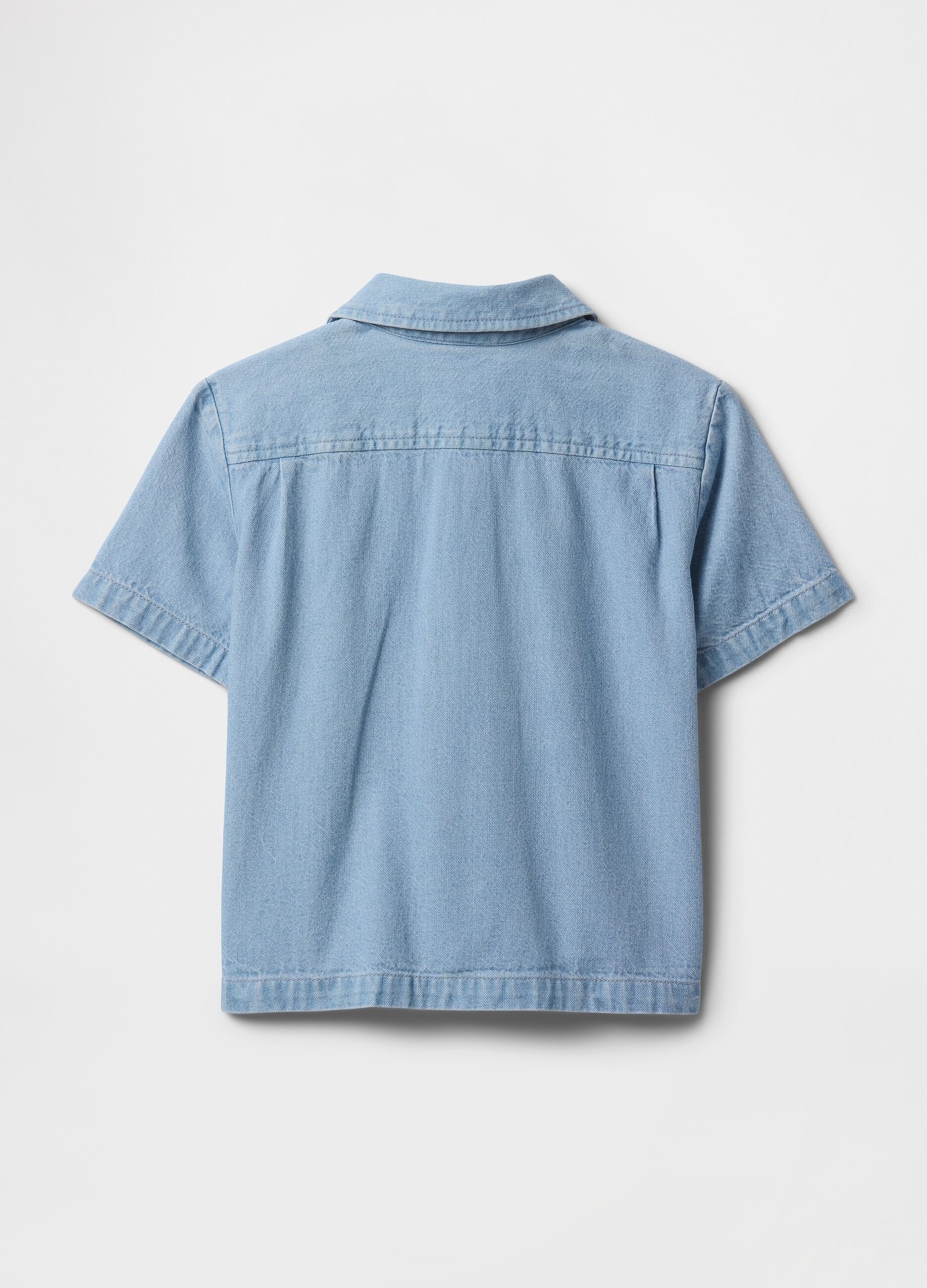 Children's short-sleeve denim shirt