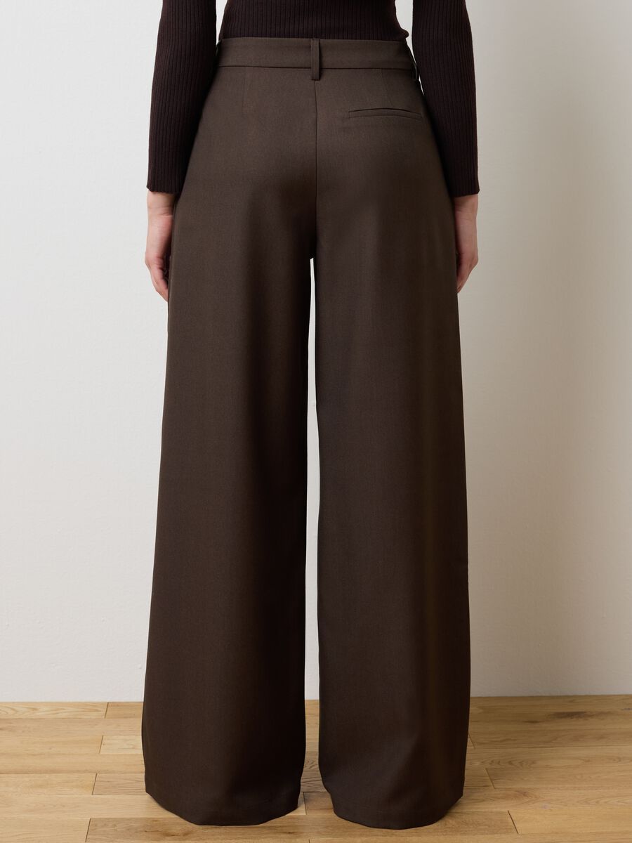 Pantaloni marroni wide leg_2