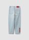 Light blue pure cotton relaxed-fit jeans for boys_5