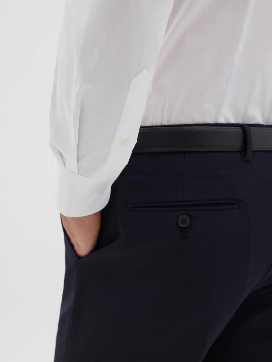 White slim-fit shirt_3