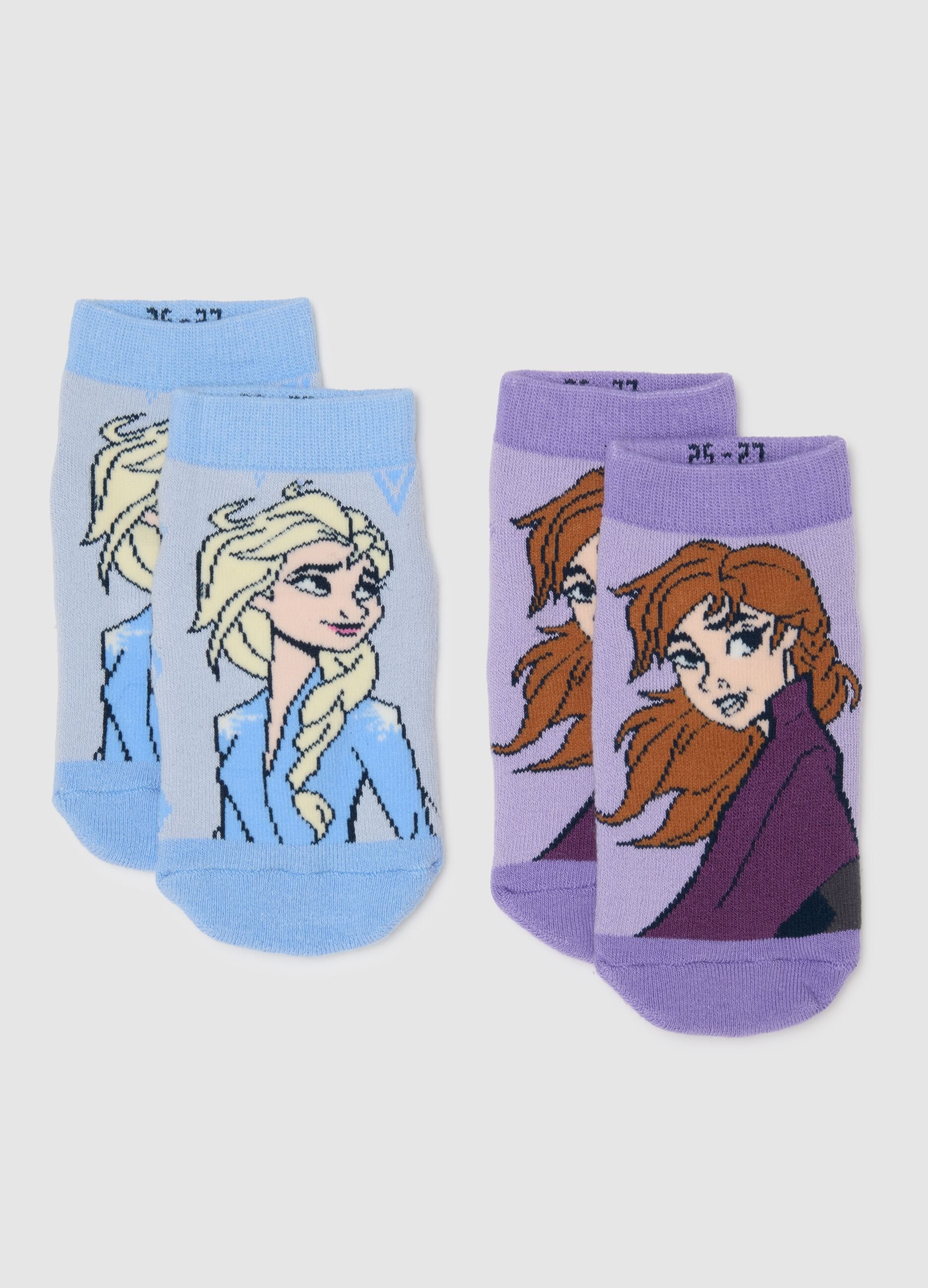 Girl's multicolour cotton blend socks bipack set