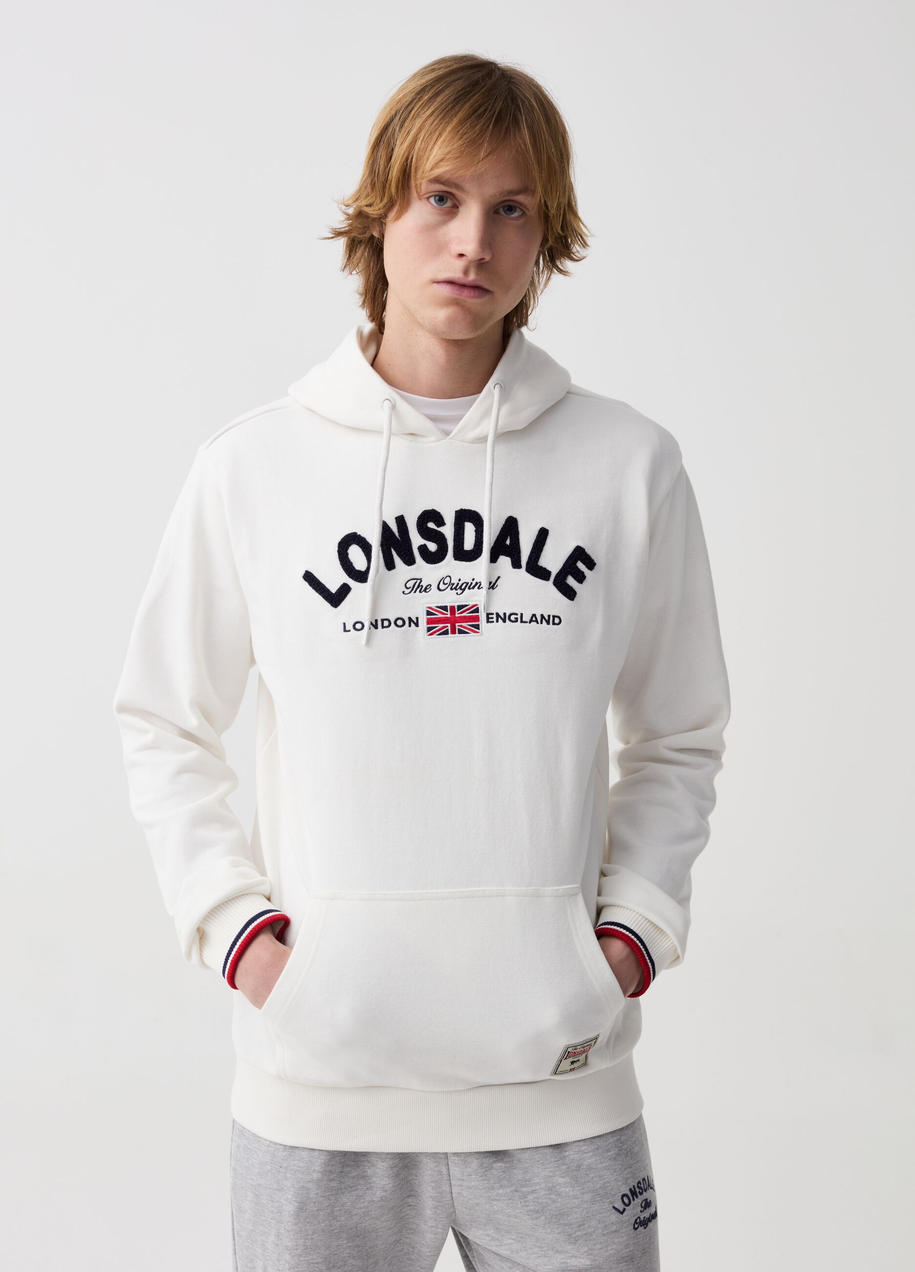 Hoodie with embroidered logo