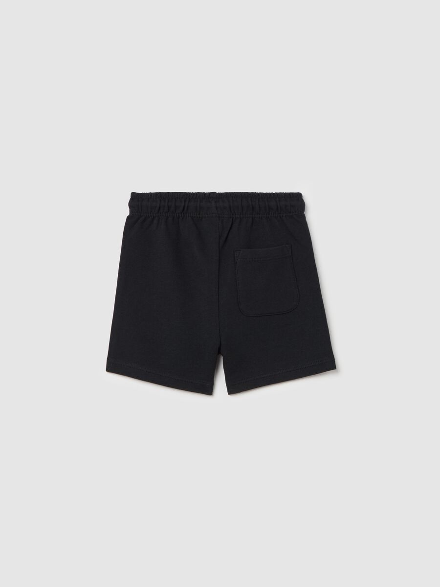 Bermuda shorts in French terry with drawstring_1