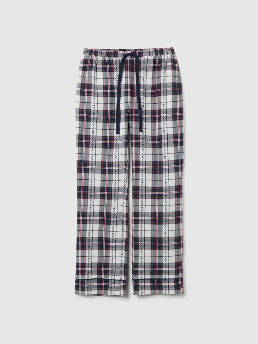 Multicolour plaid flannel pyjama trousers regular fit_4