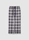 Multicolour plaid flannel pyjama trousers regular fit_4