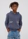 Grey oversized pure cotton hoodie for boys_1