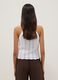 White pure cotton tank top regular fit with mesh texture_3