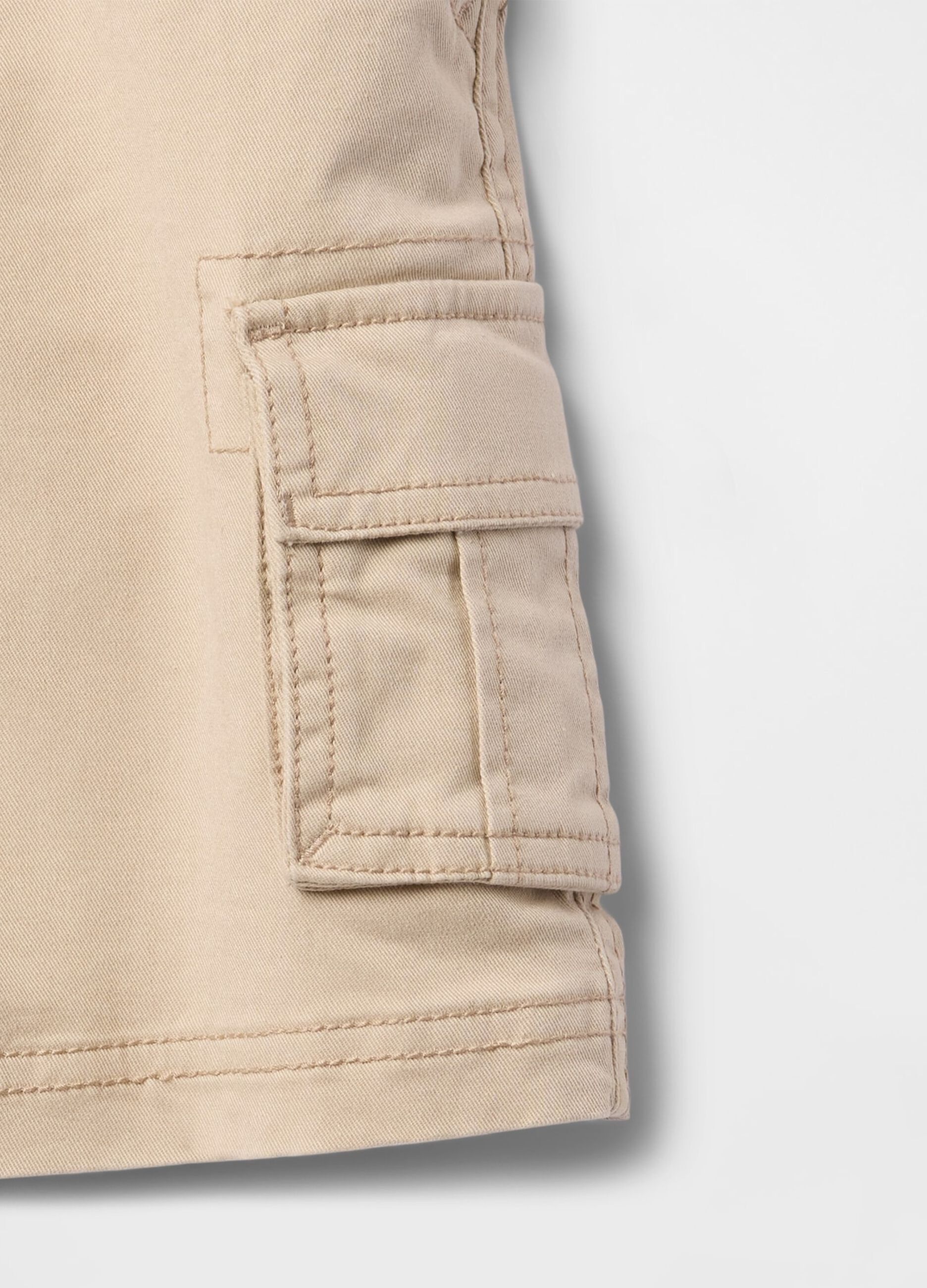 Beige Cargo Shorts for Children