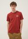 Red pure cotton regular-fit T-shirt with print_0