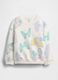 Multicolour cotton blend sweatshirt for baby girls with butterfly regular fit_0