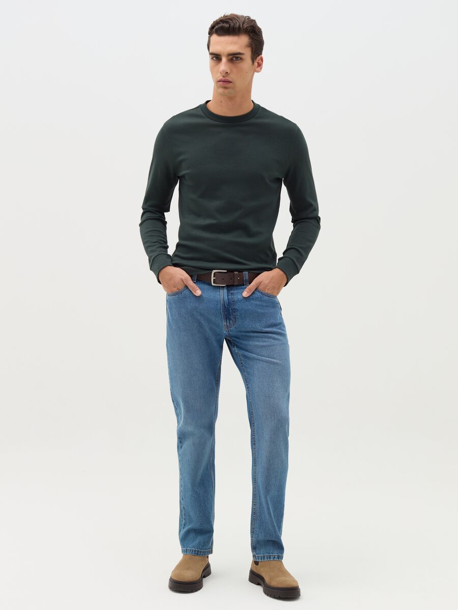 Cotton interlock T-shirt with round neck_1