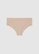 Women's beige stretch fabric regular fit briefs_4