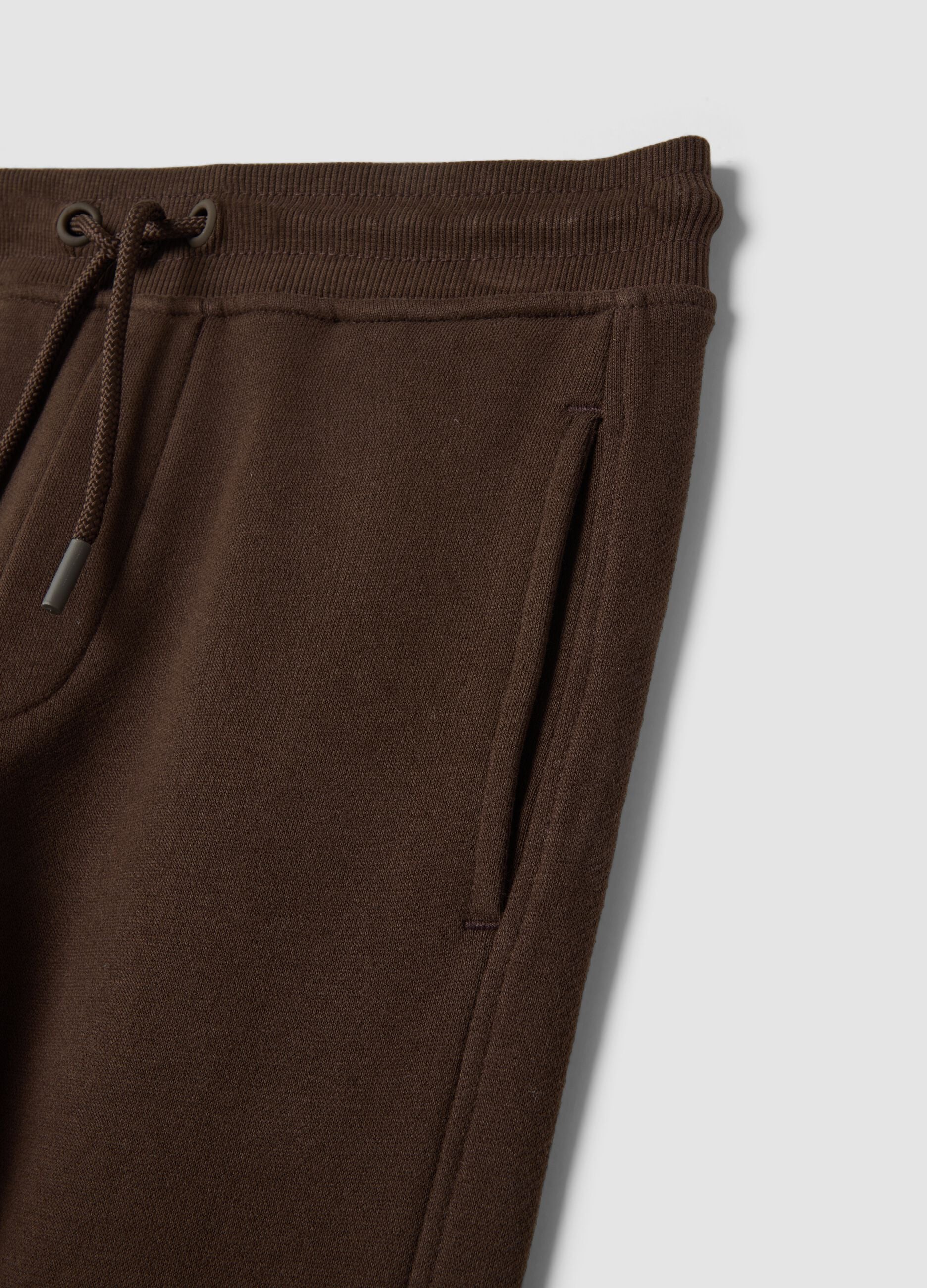 Brown jogger trousers in pure organic cotton