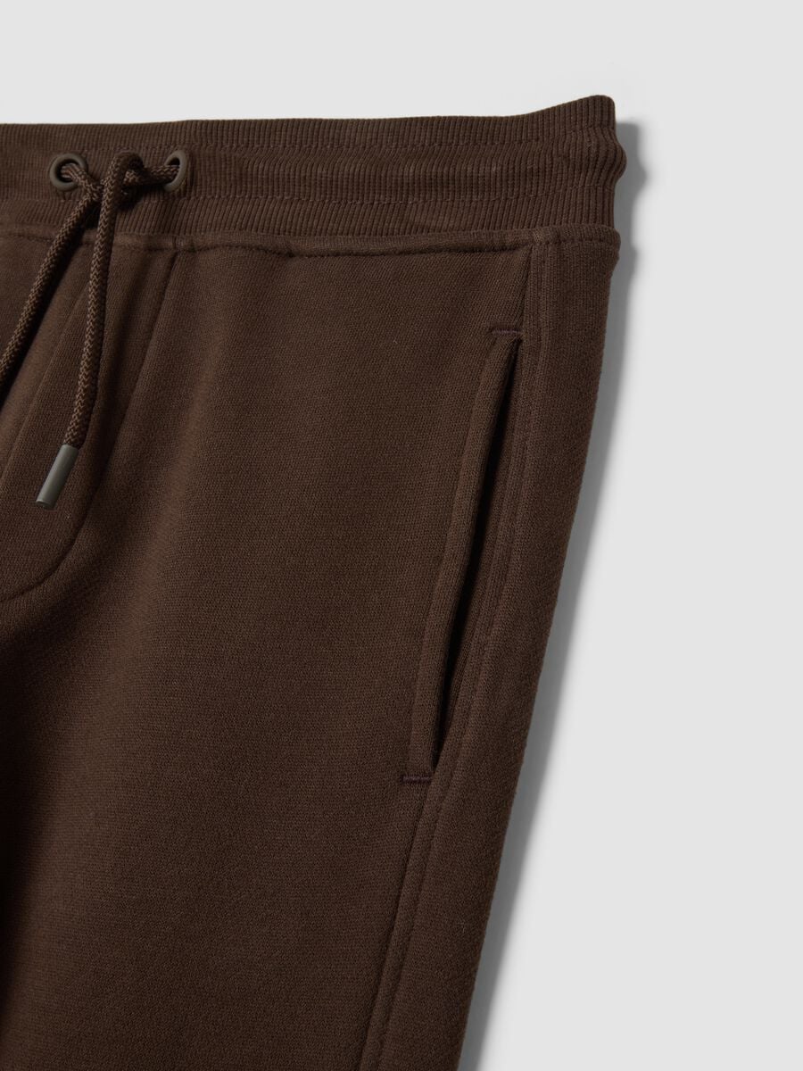 Brown jogger trousers in pure organic cotton_2