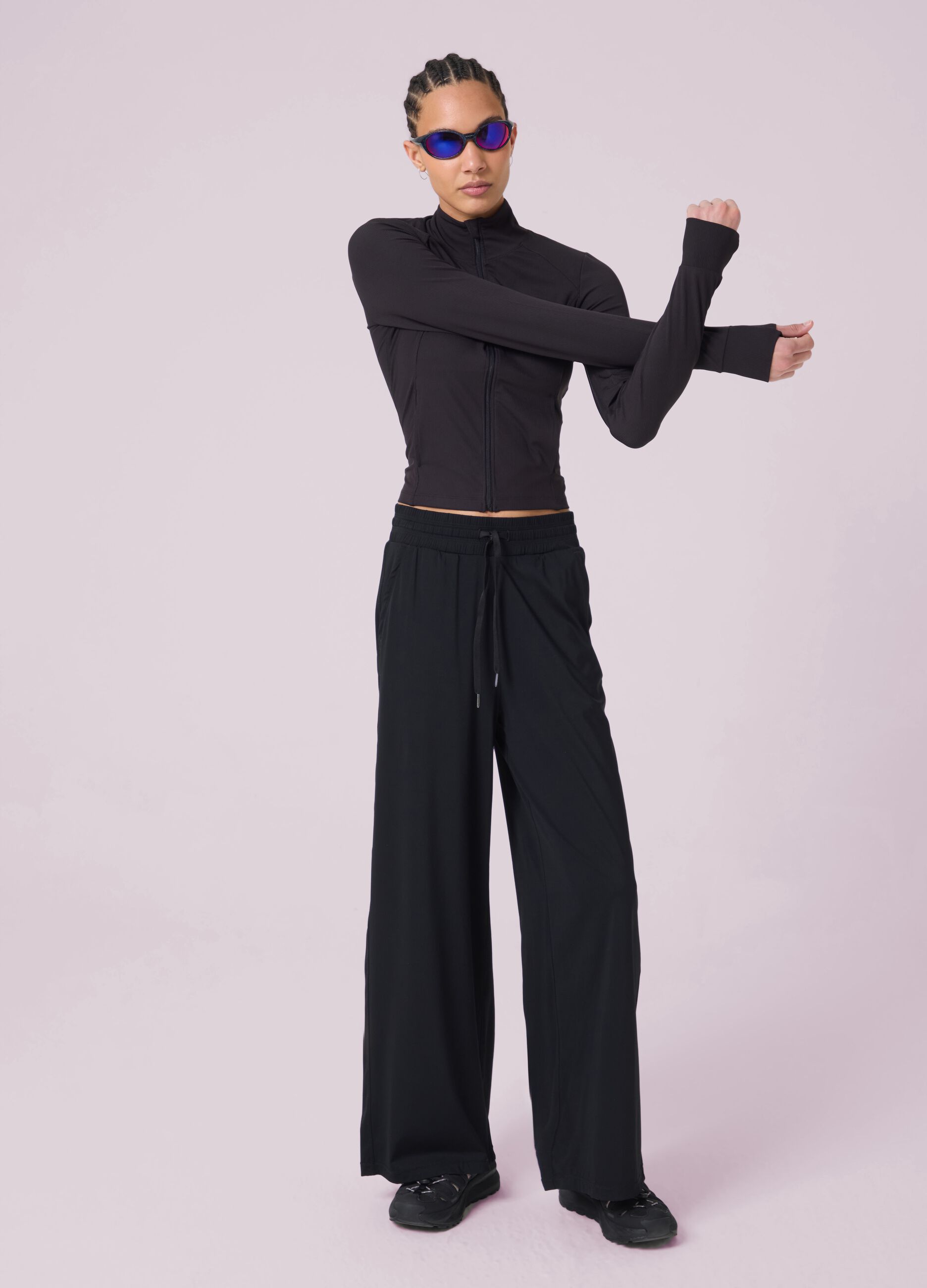 Full-zip sportiva in tessuto elasticizzato a costine ALTAVIA STUDIO